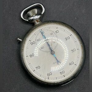 Vintage Galco Swiss Silver Tone Metal Stopwatch Timer Timepiece Collectible